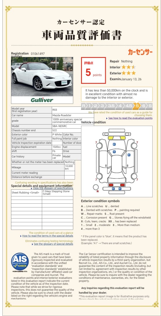 Inspection report page