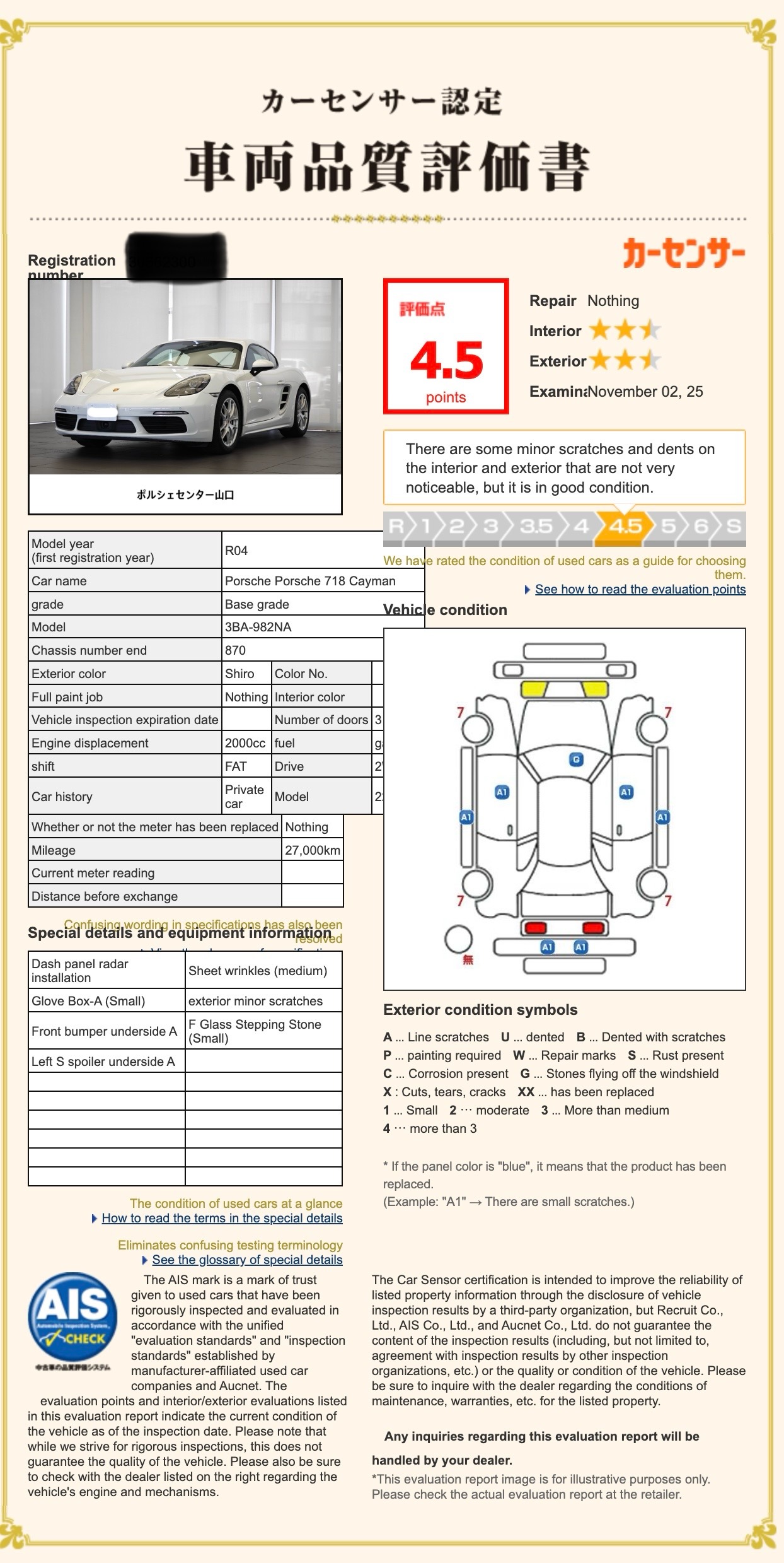 Inspection report page
